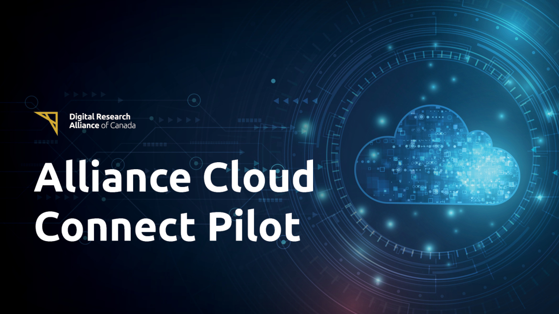 Alliance Cloud Connect Pilot. Background image of cloud technology in blue.