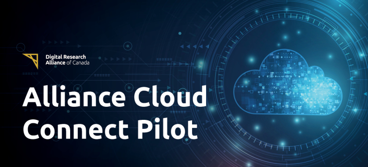 Alliance Cloud Connect Pilot. Background image of cloud technology in blue.